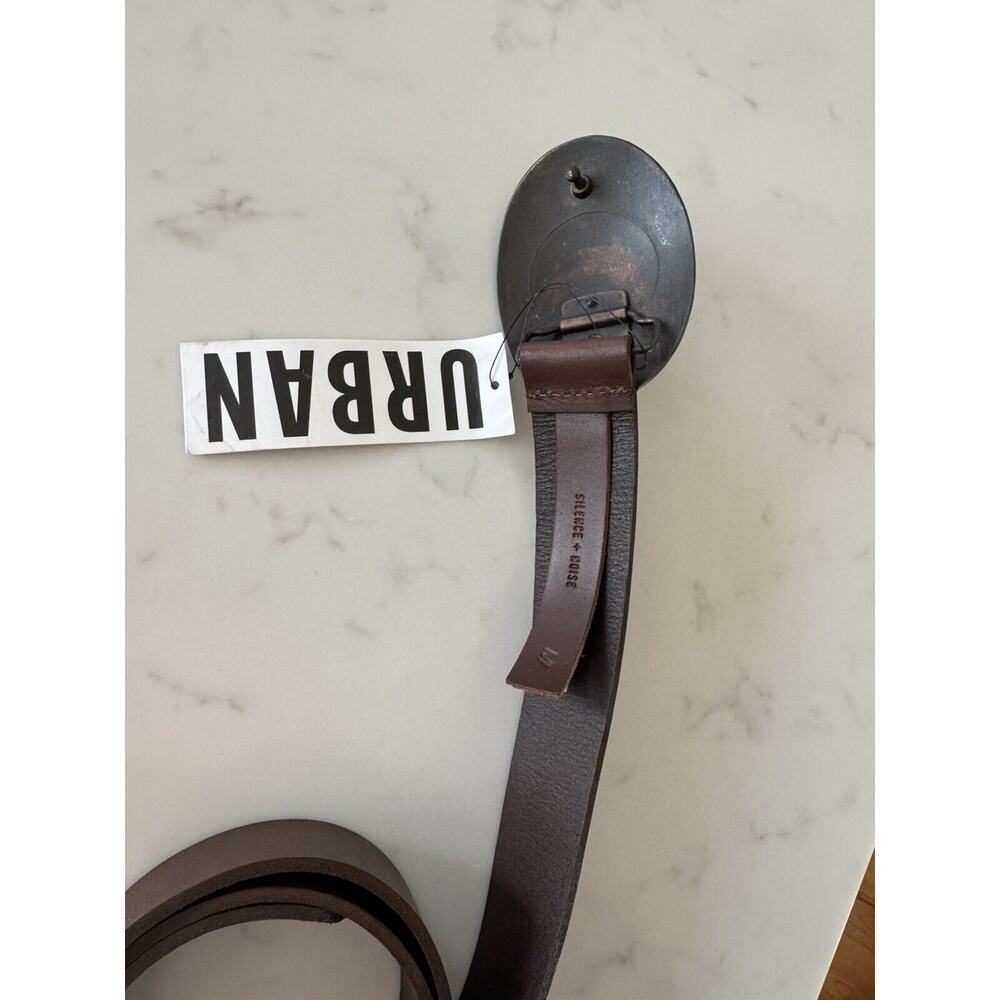 Urban Outfitters Pax Plate Buckle Leather Belt NWT - Picture 5 of 7
